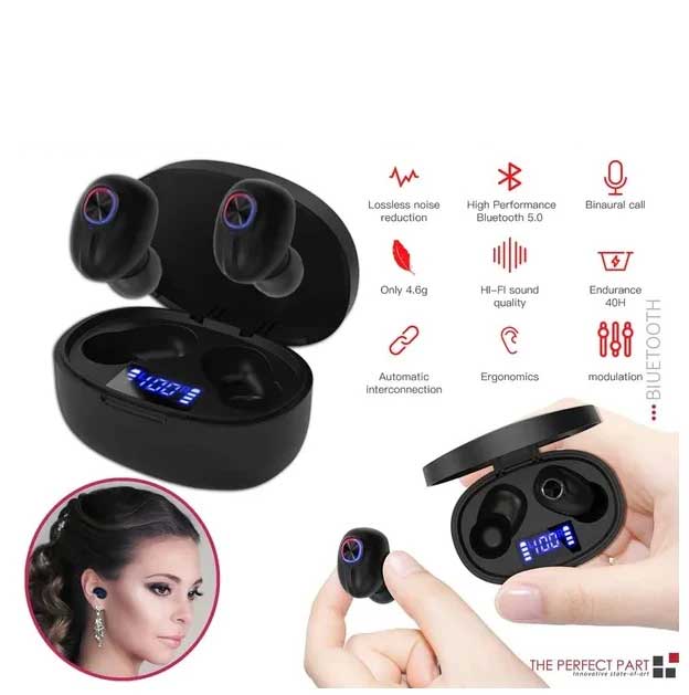 TWS Bluetooth 5.1 Waterproof Noise Cancelling Wireless Earbuds