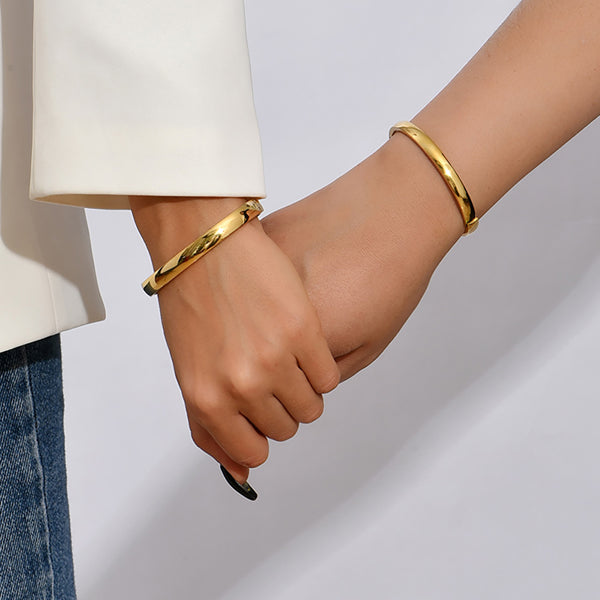 Stylish Couple Bracelet Set Stainless Steel Matching Wristbands