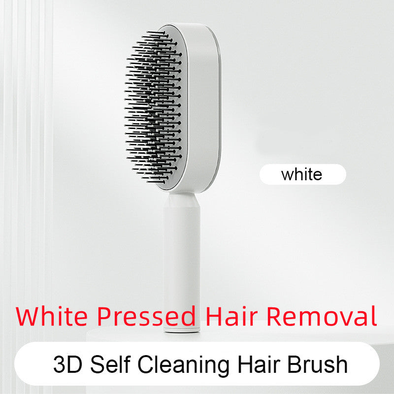 Self Cleaning Hair Brush with Scalp Massage & Detangling