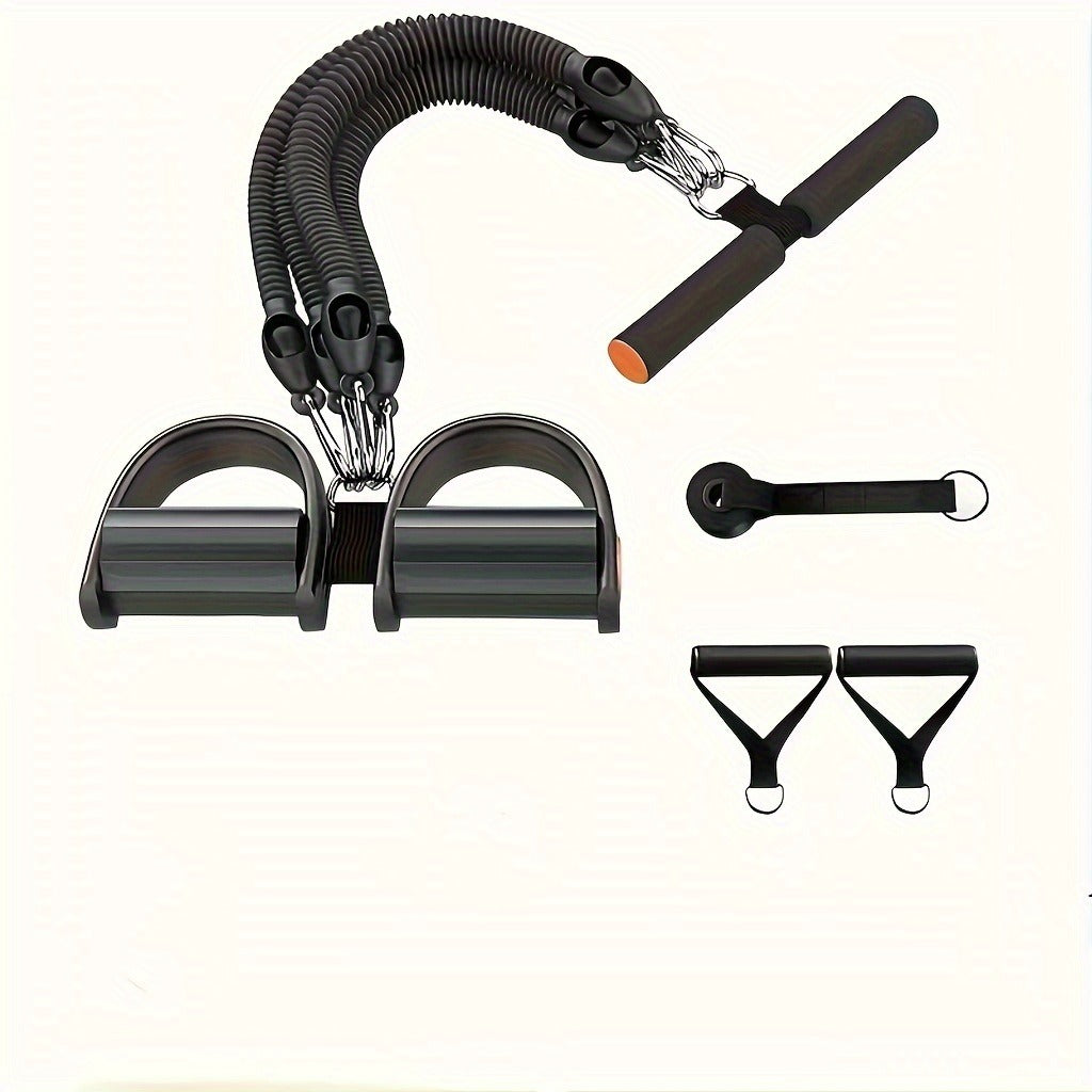Adjustable Tension Bands Set with Foot Pedals & Handles for Full Body Fitness Training