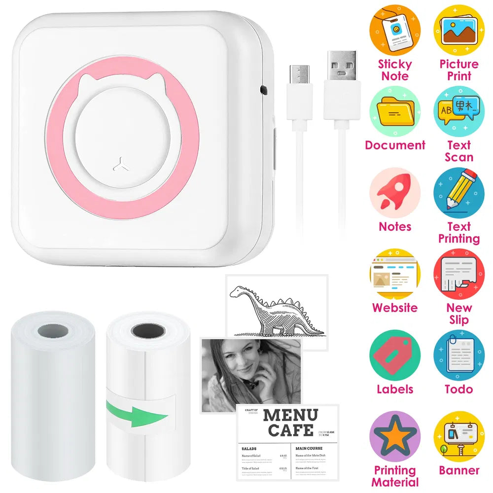 Pocket Wireless Thermal Printer Mini Sticker Maker