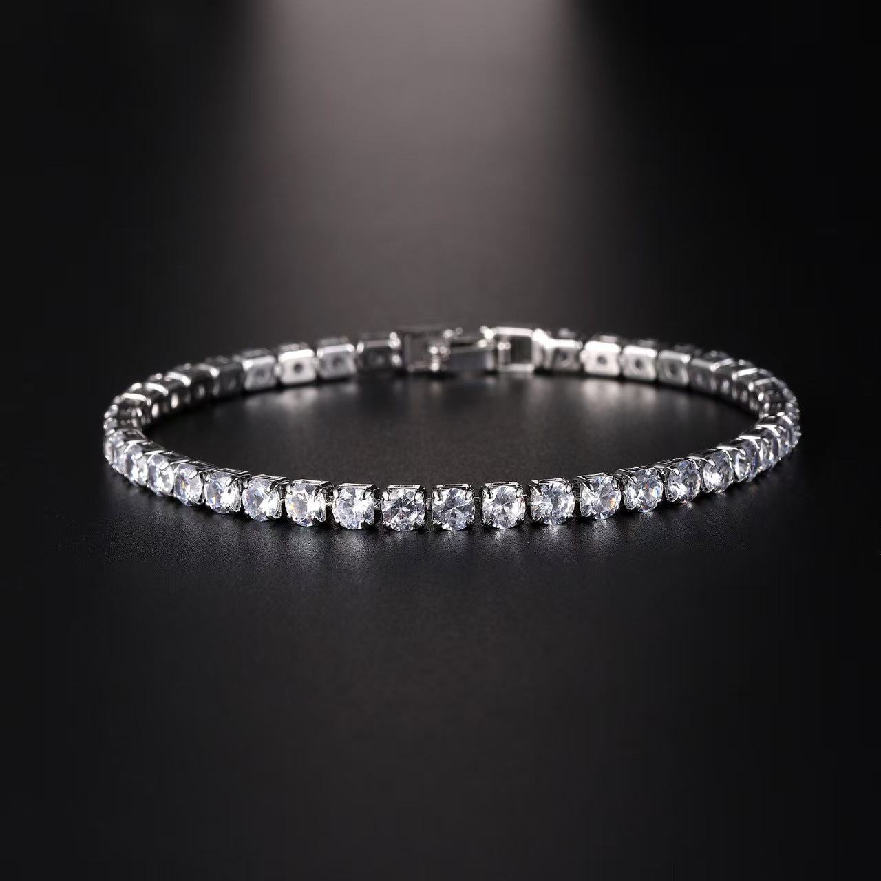 Luxury Zircon Bracelet Unisex Adjustable Elegant Daily Wear
