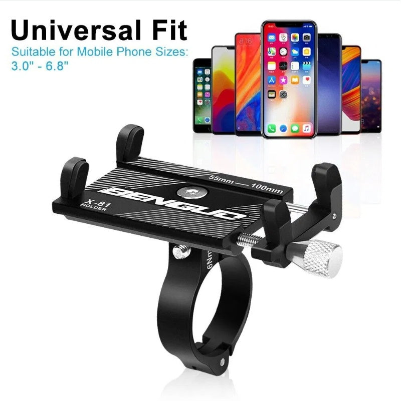 Aluminum Bike Phone Mount Handlebar Holder for GPS Secure