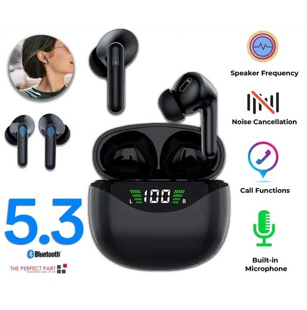 Bluetooth 5.3 Noise Cancelling TWS Earbuds Waterproof Headset