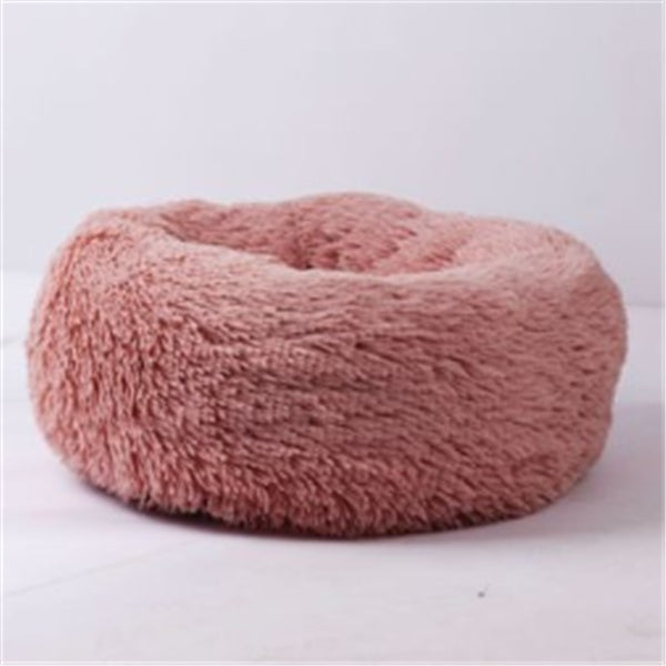 Luxury Round Plush Pet Bed Warm Cozy Nest Pad for Cats Dogs