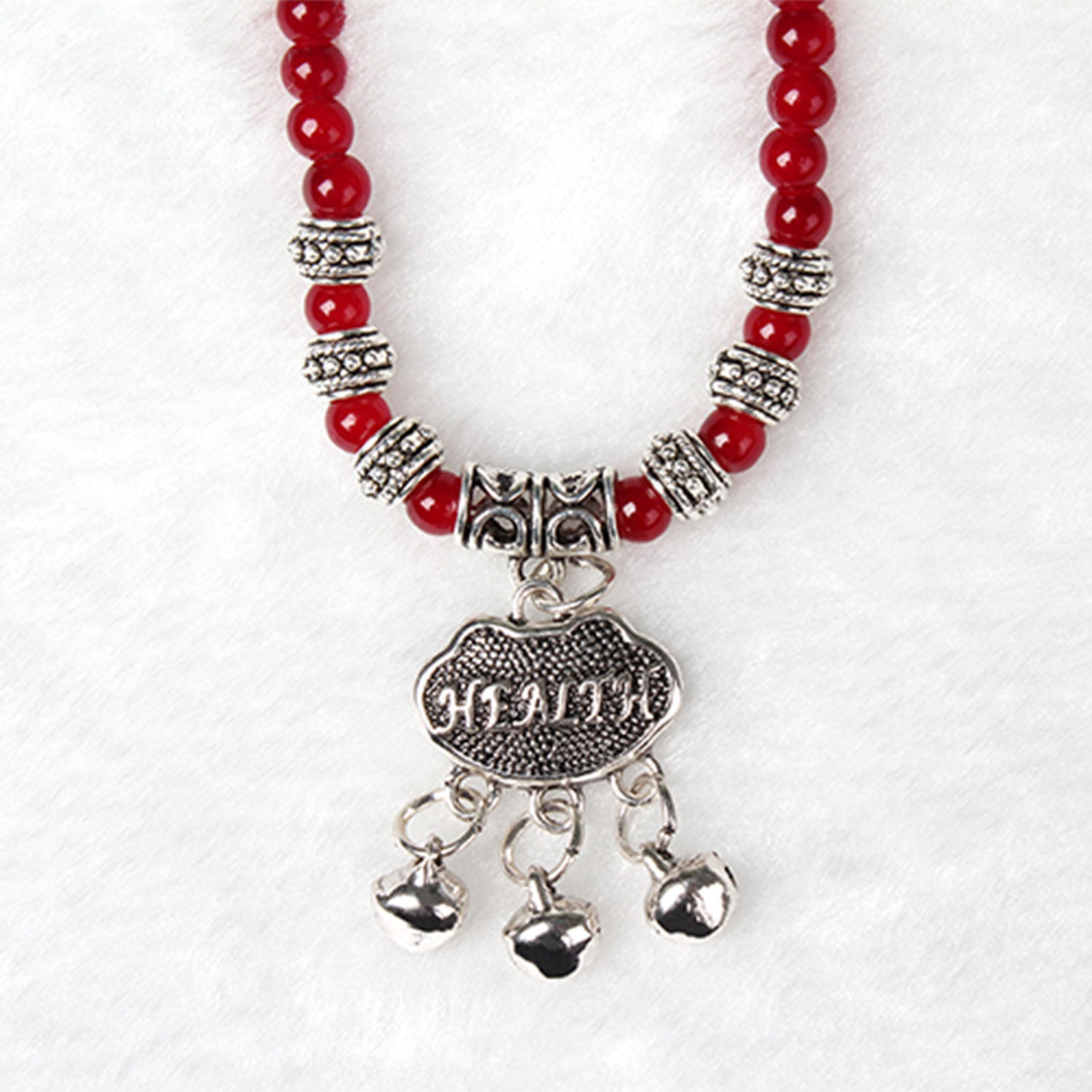 Lucky Red Agate Beaded Bracelet Thai Amulet Good Fortune