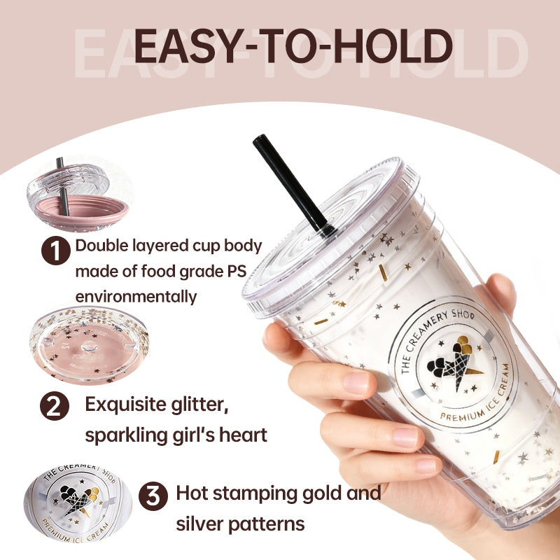 450ml Ice Ceramic Drinking Bottle White Stylish Bottle