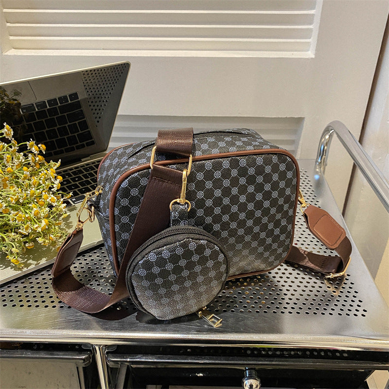 Vintage Pattern Crossbody Bag for Women Small Shell Shoulder Handbag