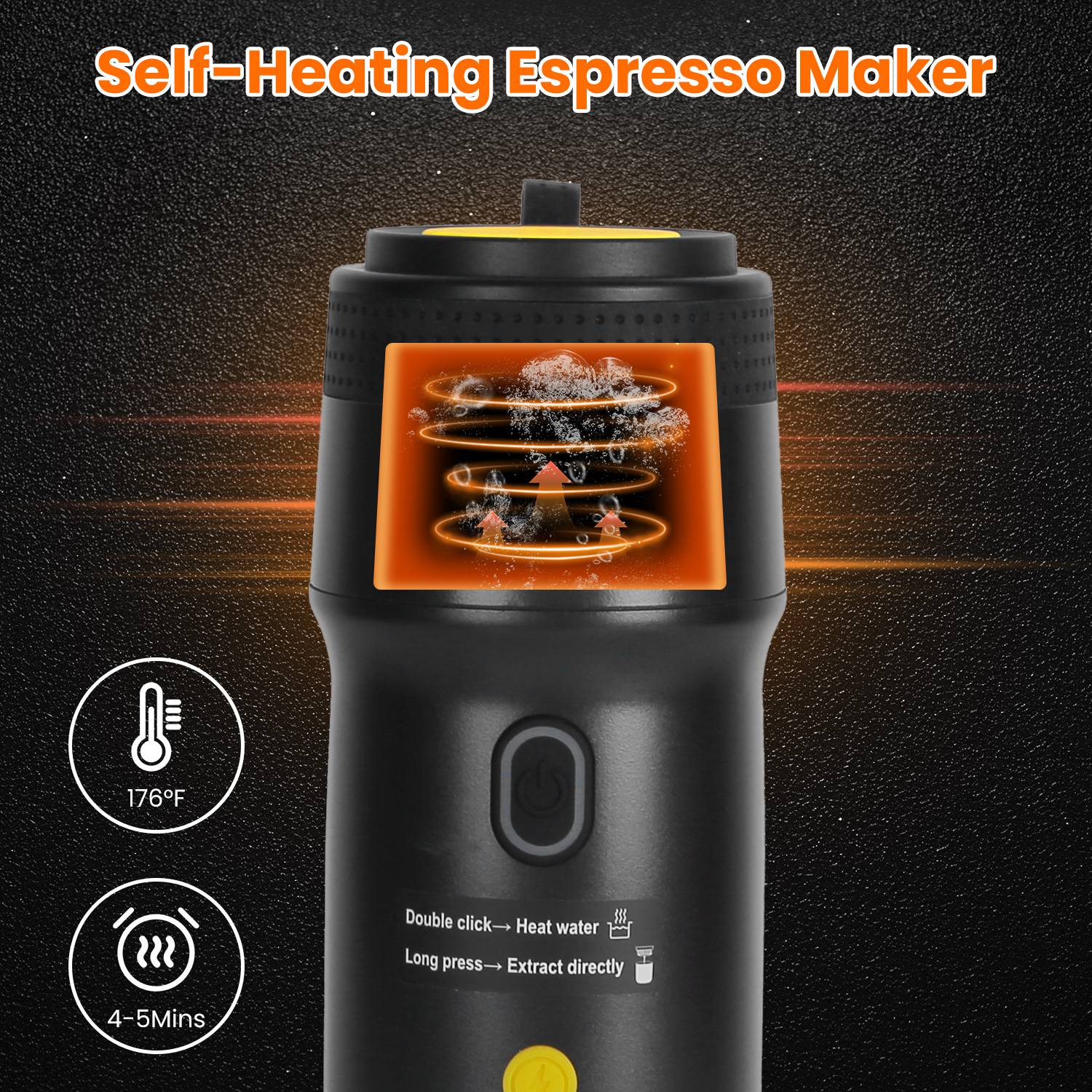 Portable Cordless Espresso Machine for Travel Car Camping Use