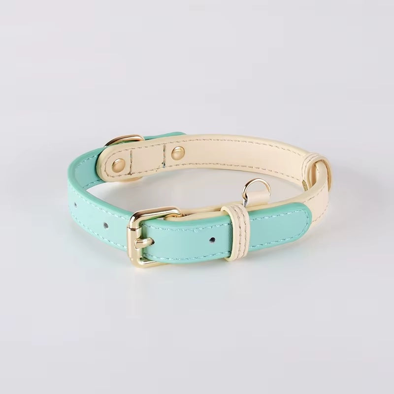 Adjustable Leather Dog Collar for Small Medium and Large Dogs