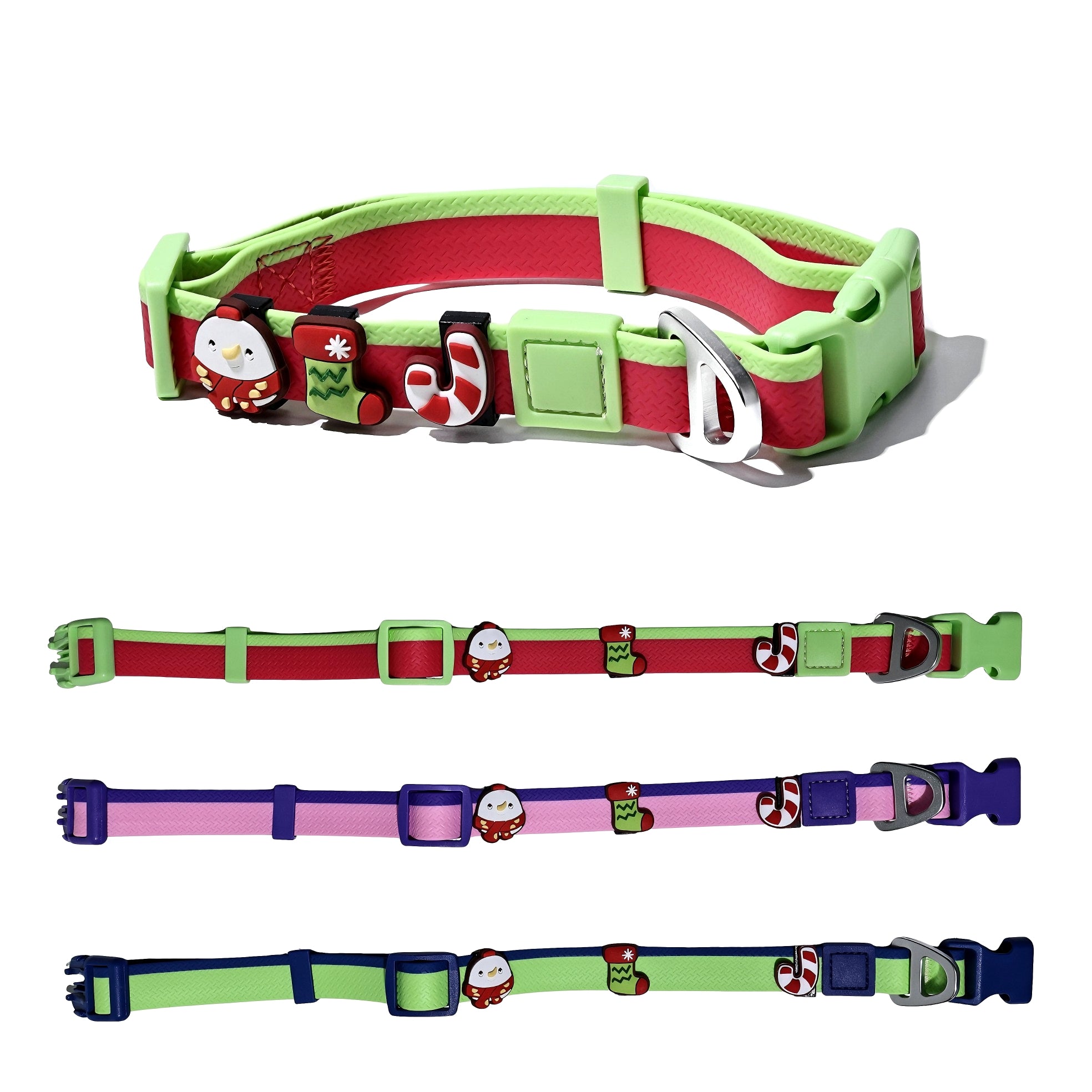Dual-Color Embossed Pet Leash Set for Stylish Daily Walks