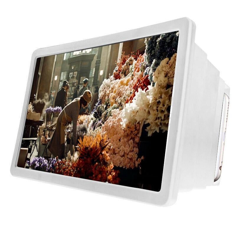 Mobile Phone Screen Magnifier Stand HD Enlarger White Display