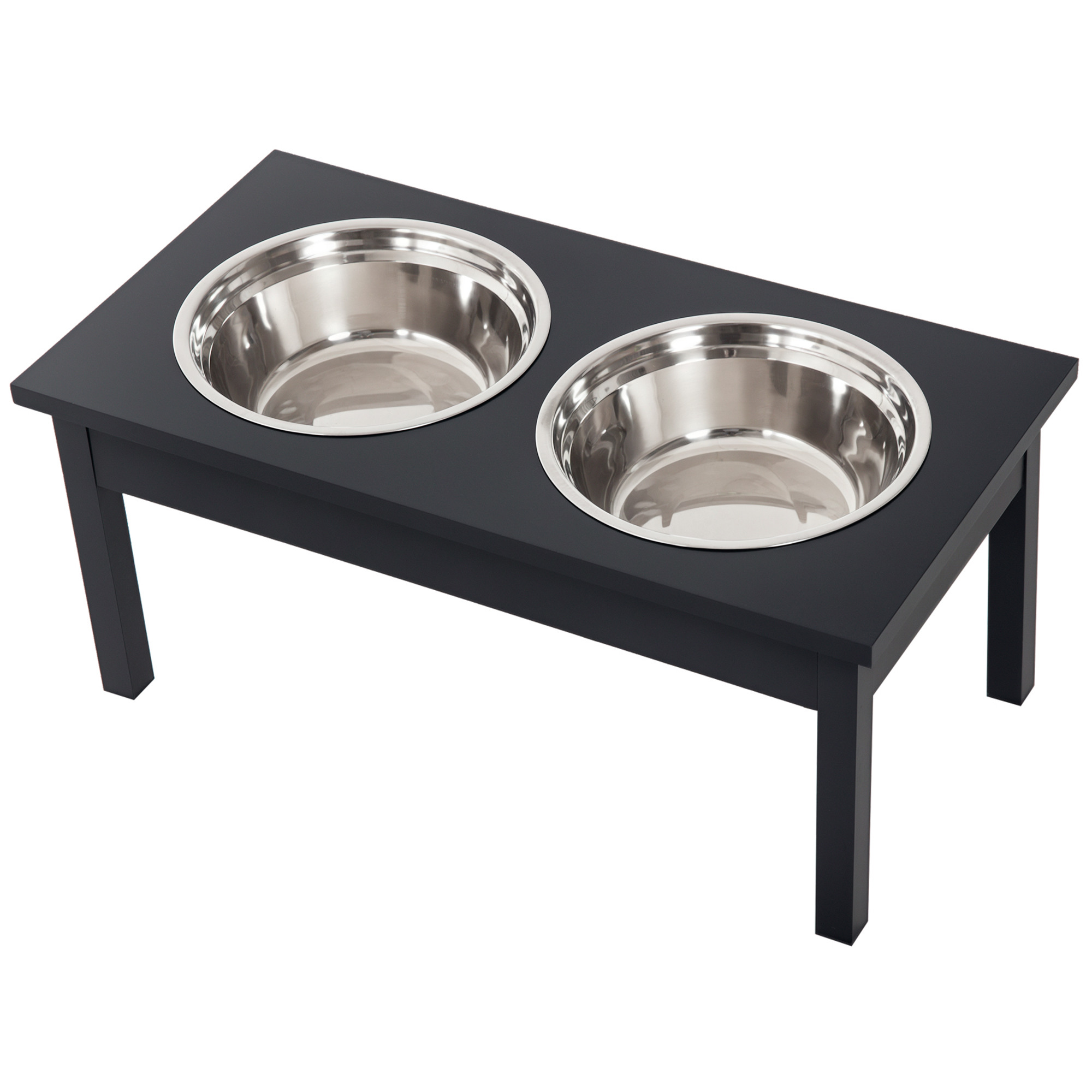 Wooden Elevated Dog Feeding Station Heavy Duty Pet Food Bowl Stand
