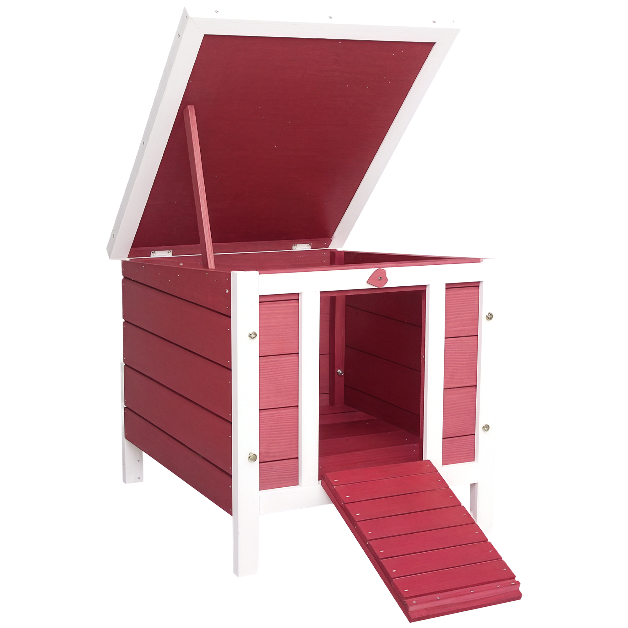 Small Wooden Rabbit Hutch with Waterproof Roof – Outdoor Bunny & Small Animal Shelter