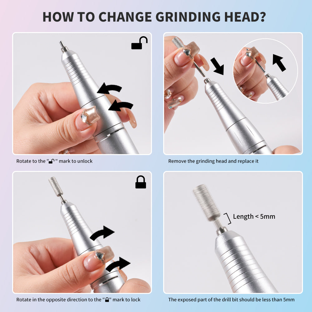 45000RPM Professional Rechargeable Nail Drill Kit