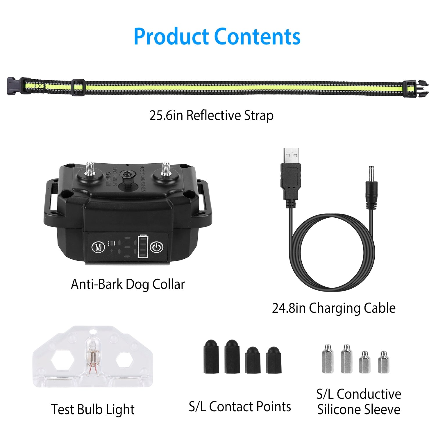 Rechargeable Dog Bark Collar with Waterproof Beep & Vibration Modes