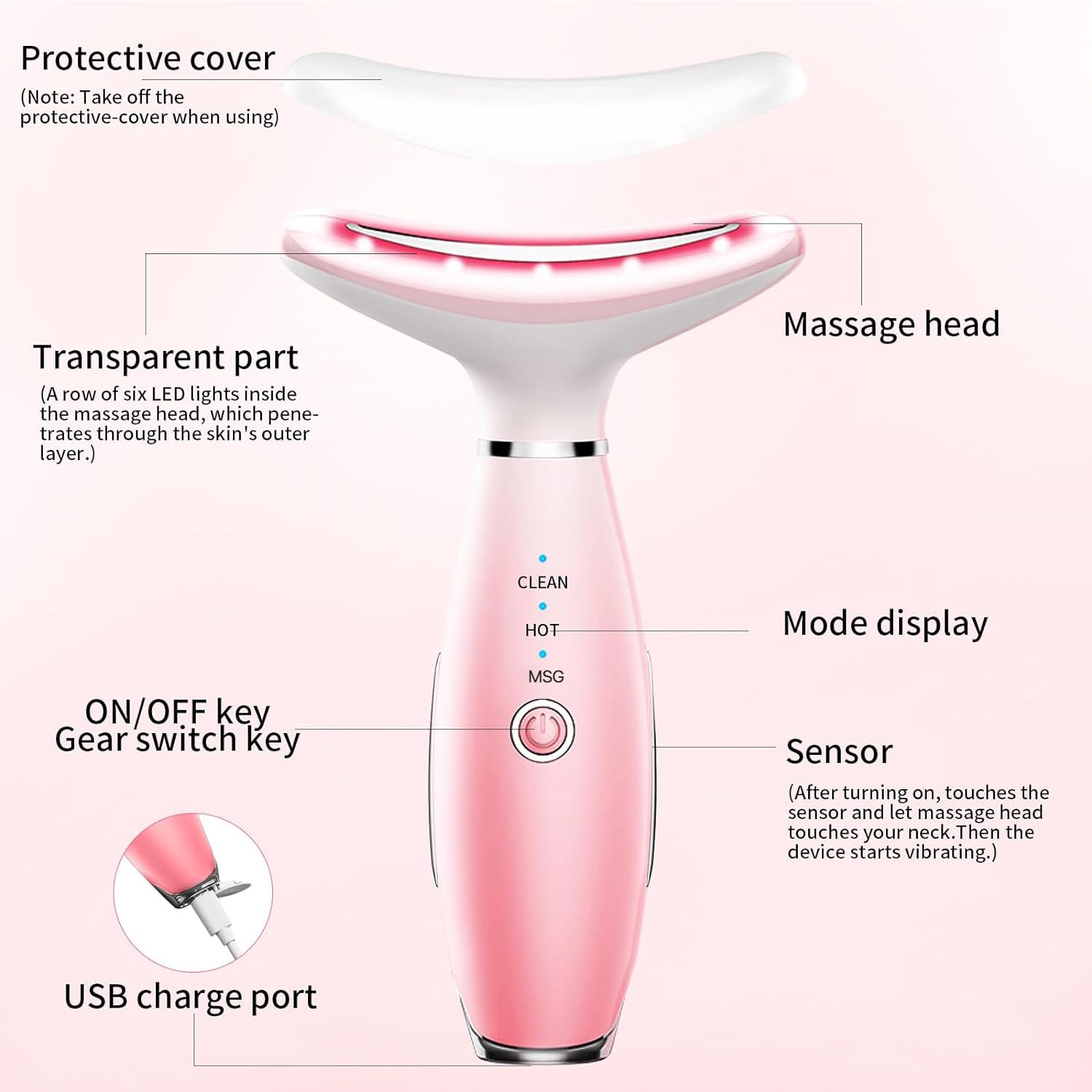 Advanced 3-in-1 Face Massager with Heat & Vibration Therapy