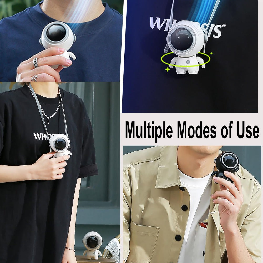 Portable Neck Fan with Hands-Free Cooling & Rechargeable Battery