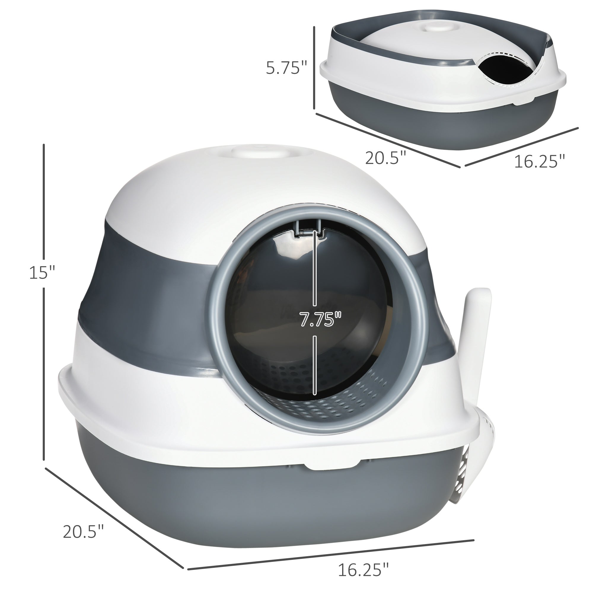 Ultimate Dome Covered Cat Litter Box with Lid Clean and Odor Control