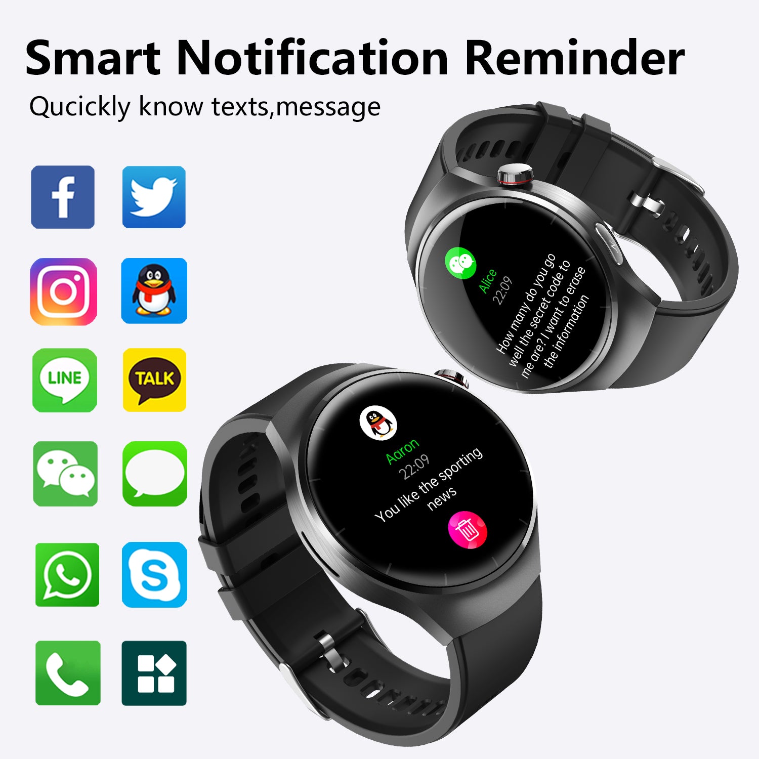 Fashion Smartwatch with Bluetooth Call, Health Tracking & IP67 Waterproof