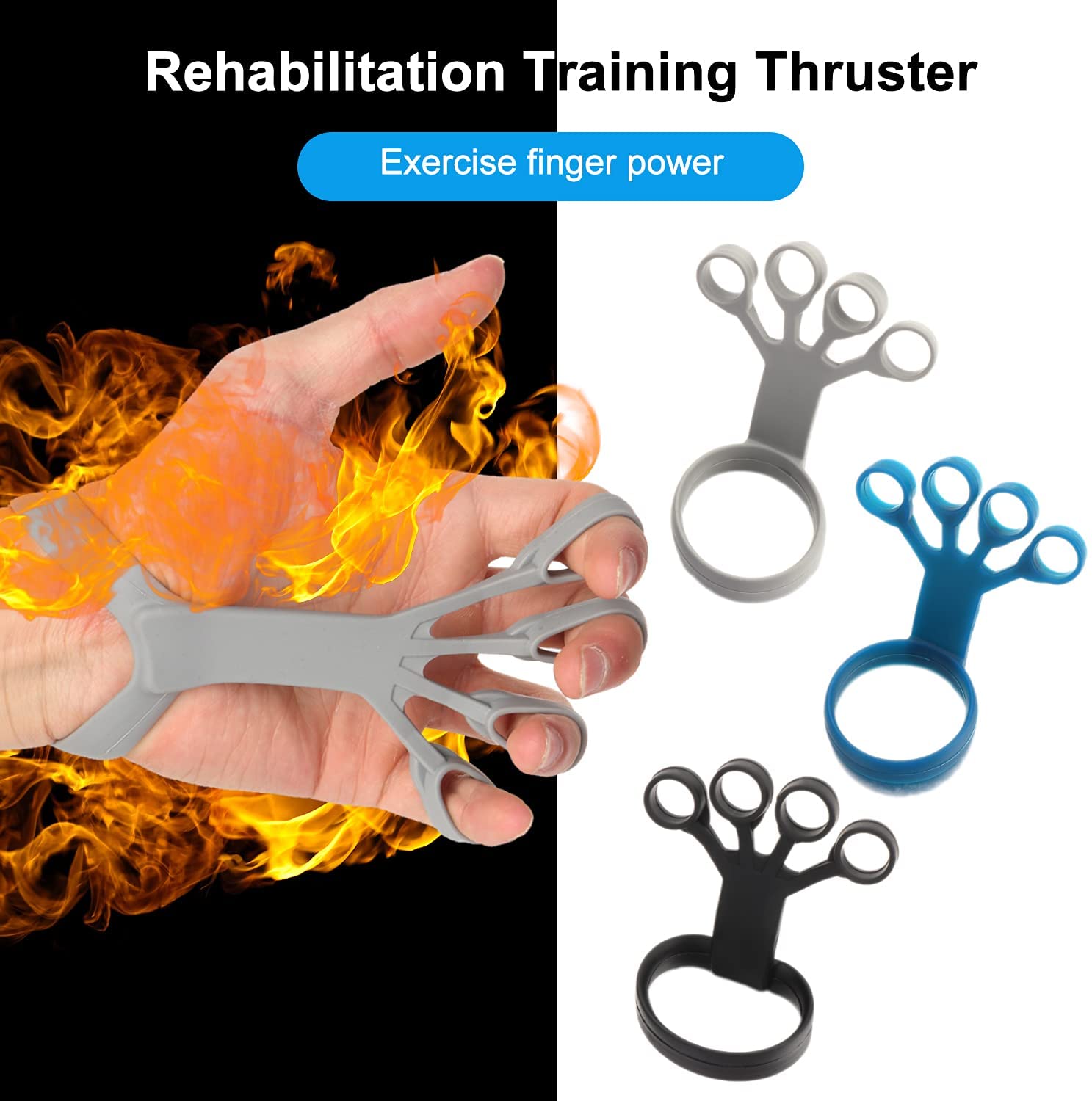 Silicone Finger Stretcher Hand Grip Trainer for Arthritis Relief & Rehabilitation