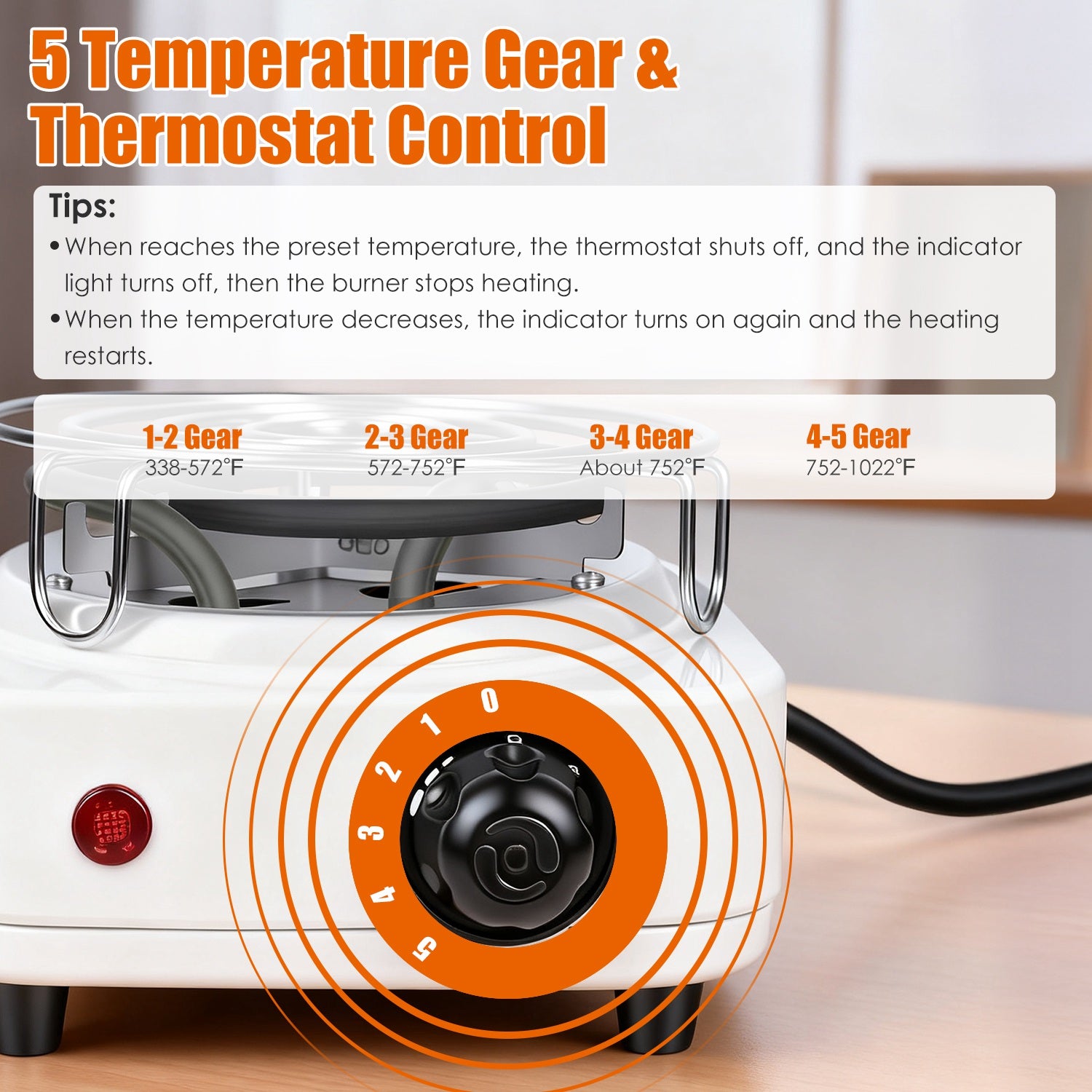 500W Electric Charcoal Burner Hookah Coal Heater Compact