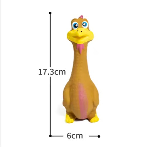 Interactive Latex Dog Chew Toy Cute Duck Squeaky Boredom Buster
