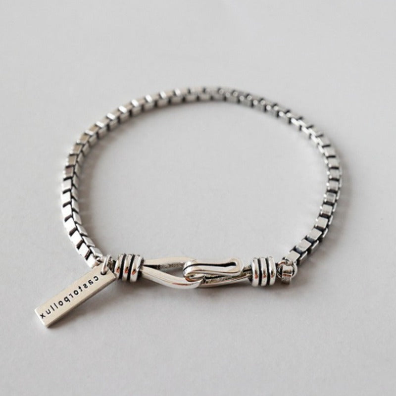 Stylish Vintage Cross Bracelet Box Chain Unisex Fashion Jewelry