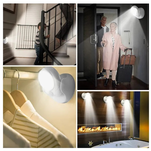 Powerful Wireless LED Motion Sensor Spotlight Adjustable Lamp