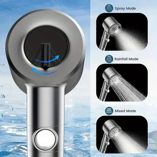 High Pressure Filtered Handheld Shower Head with 3 Spray Modes
