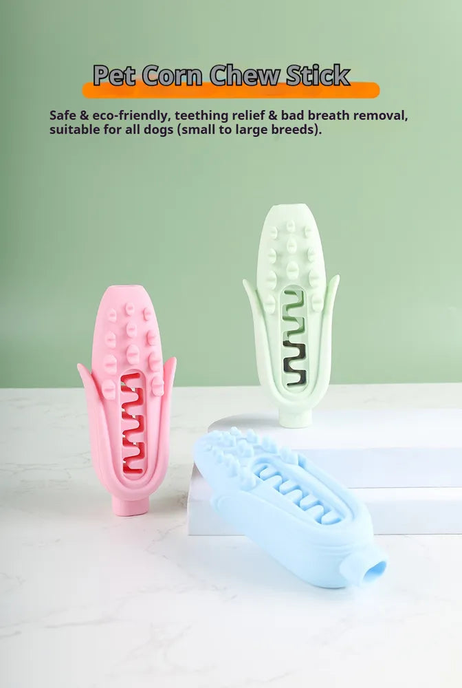 Premium Corn Shape Dog Chew Toy for Teething and Dental Care