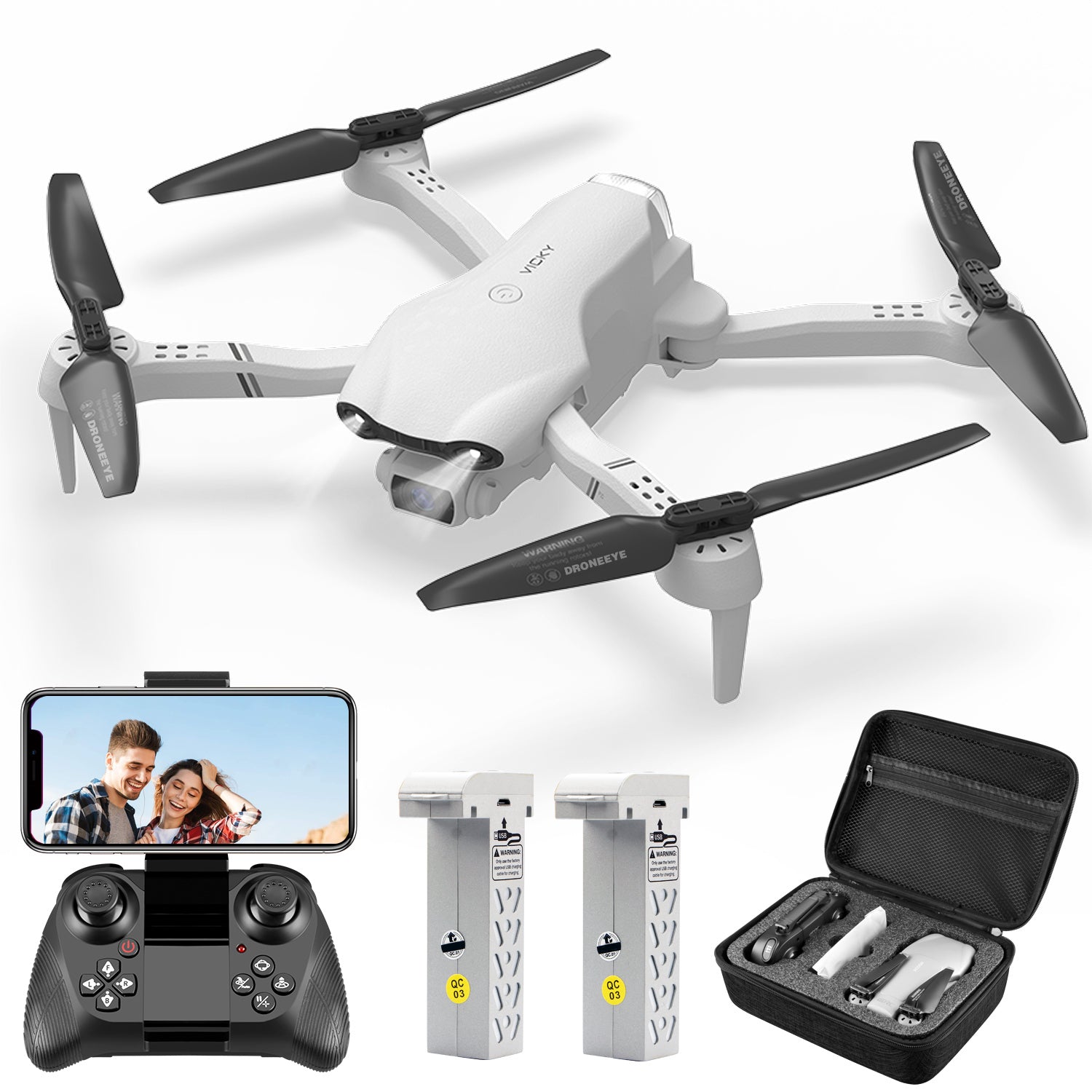 F10 Foldable Drone 1080P WiFi FPV Camera RC Quadcopter