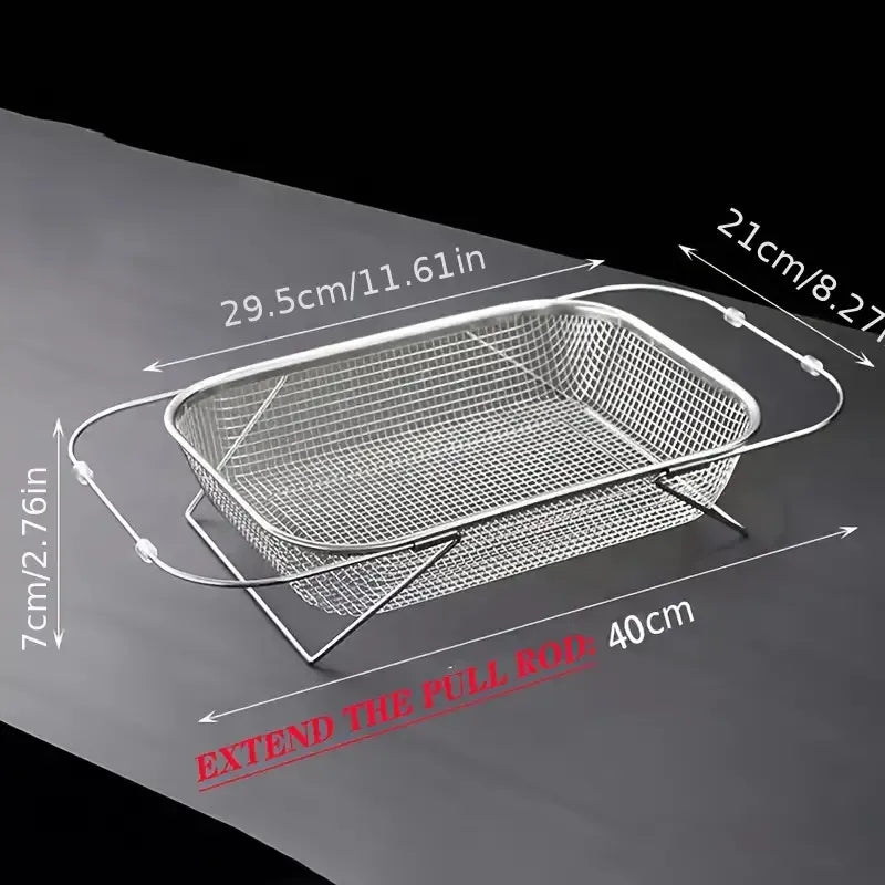 Expandable Sink Drain Basket – Stainless Steel Kitchen Organizer