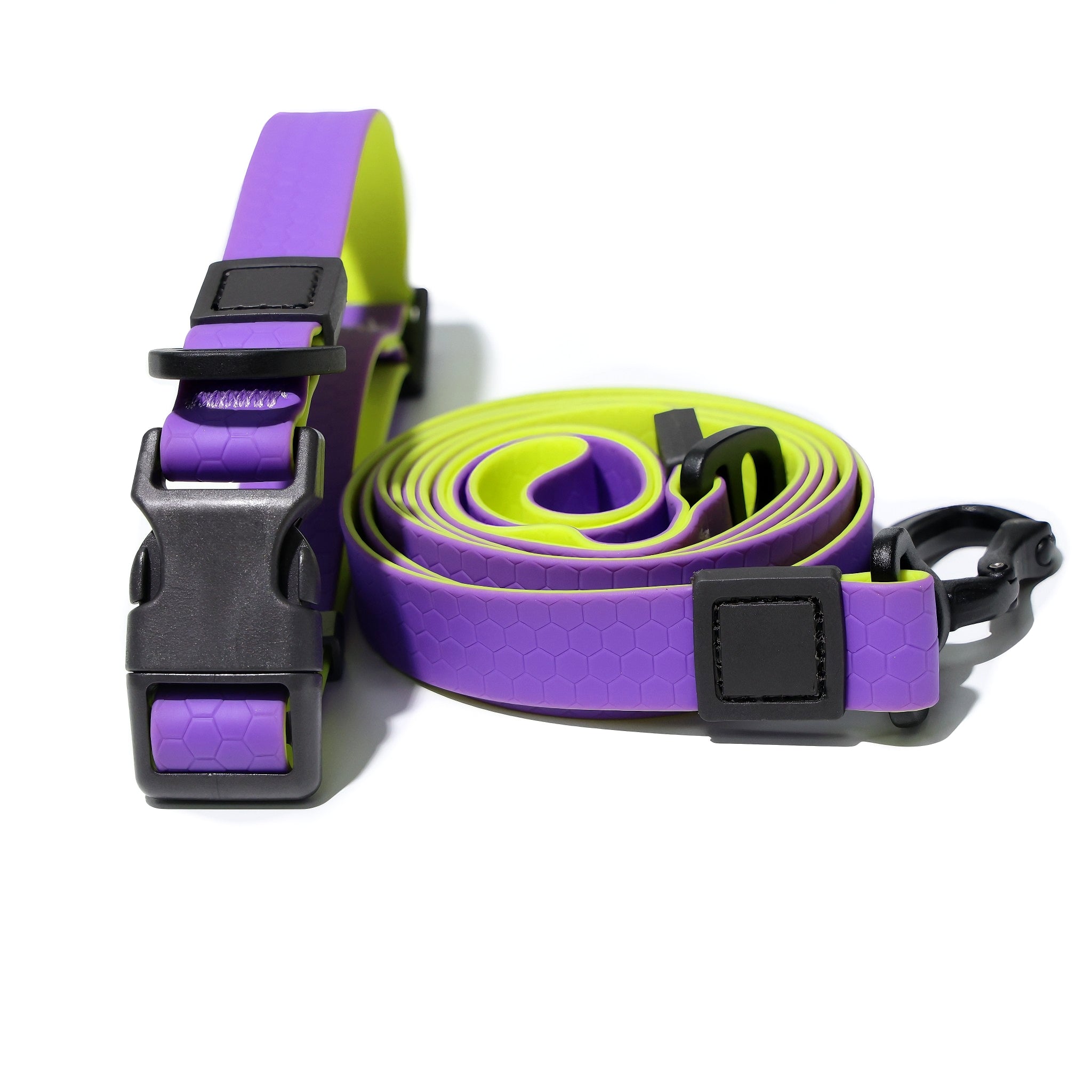 Honeycomb Embossed Dual-Color Pet Leash Set for Stylish Control