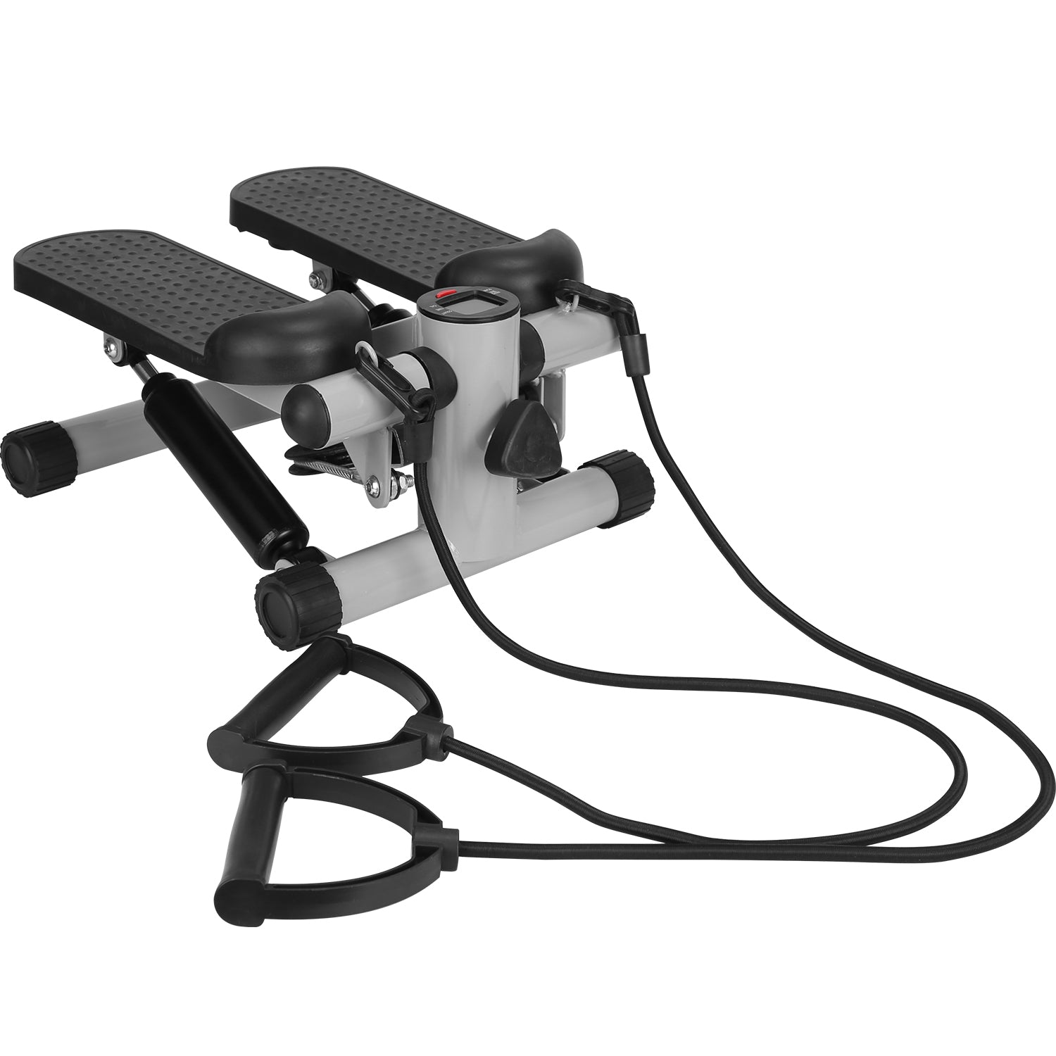 330.7lbs Capacity Mini Fitness Stepper with Resistance Bands LCD Monitor Stair Stepper