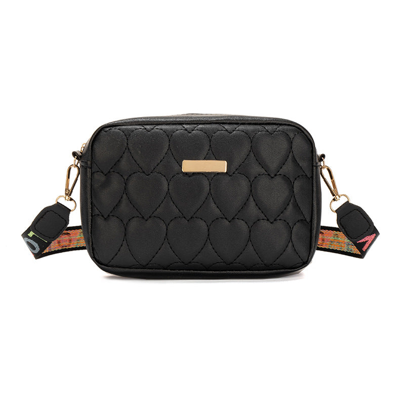 All Matching Casual Heart Embroidered Bag Stylish Women Shoulder Handbag