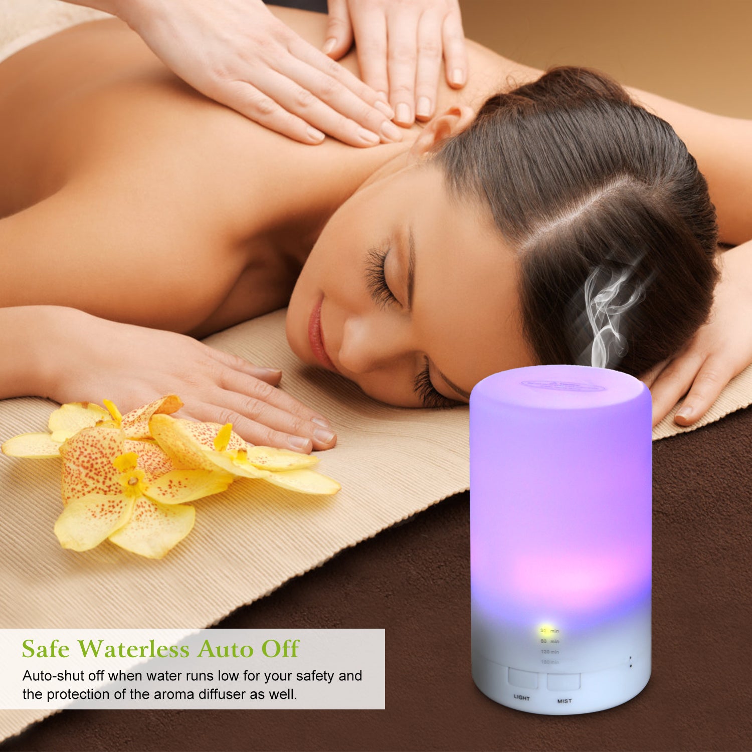 Mini Cool Mist Humidifier Aroma Diffuser LED Timer Portable