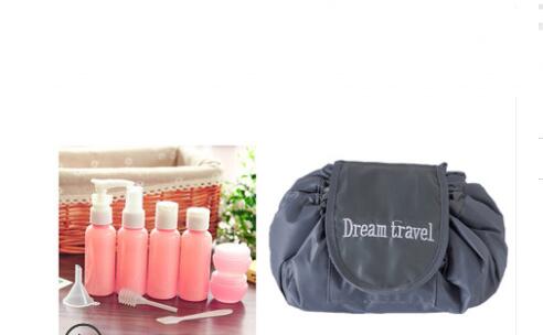 Animal Print Large Capacity Drawstring Cosmetic Storage Bag for Travel Use