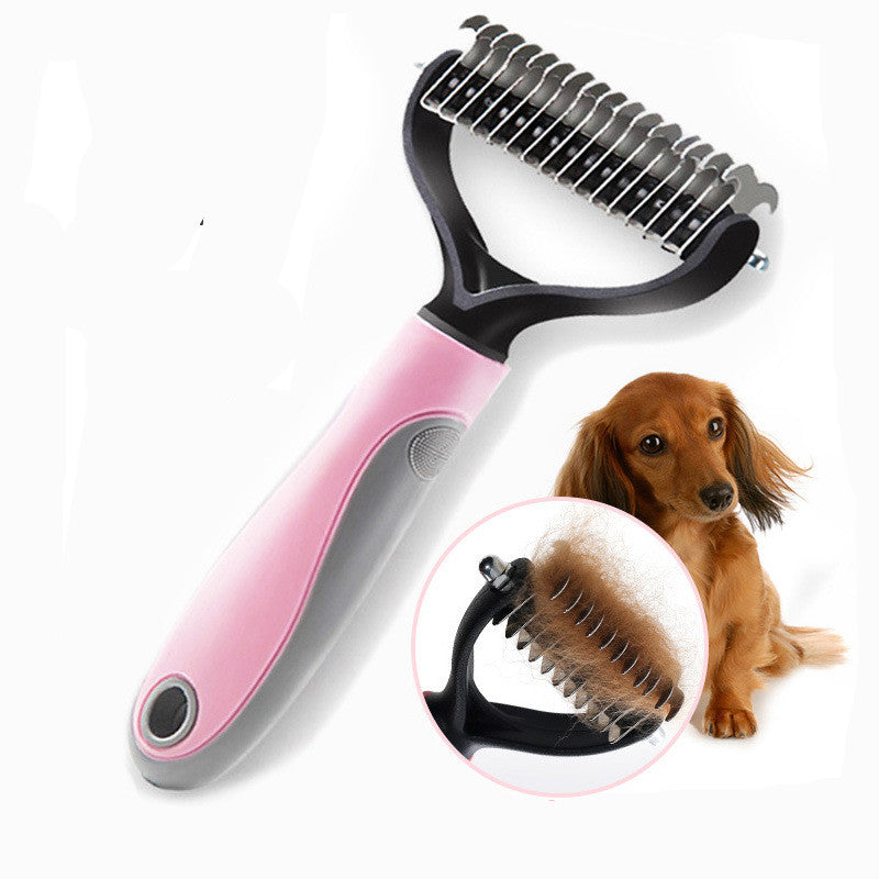 Premium Double Sided Pet Dematting Comb Long Hair Knot Remover