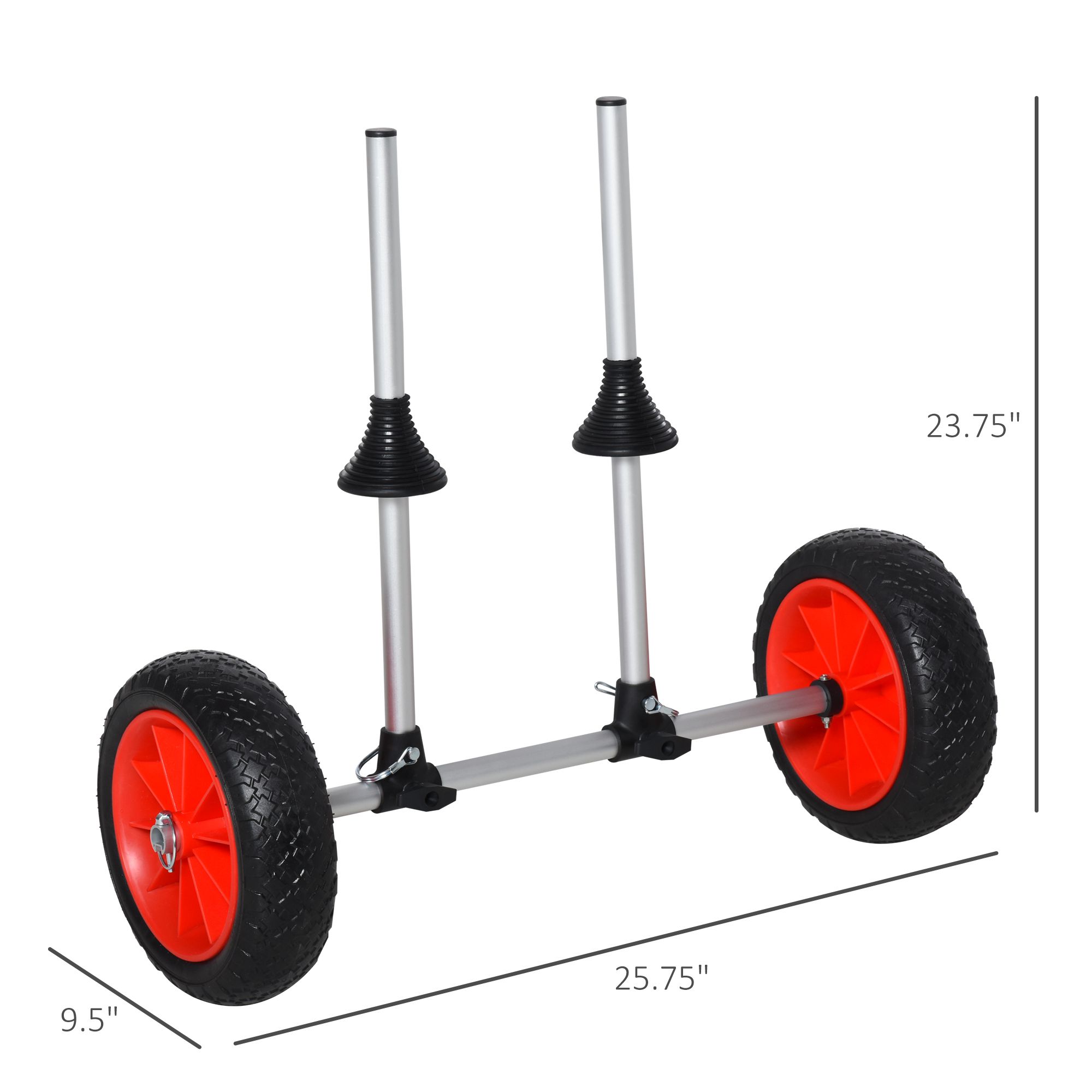 Heavy Duty Kayak Cart Trolley with Adjustable Frame & Wheels