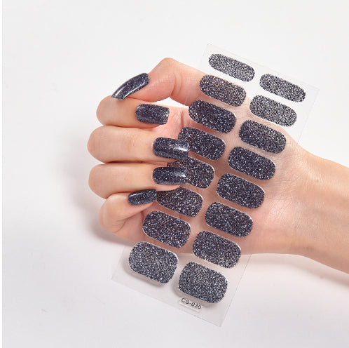 Pure Color 16PCS Nail Stickers for Easy DIY Nail Art