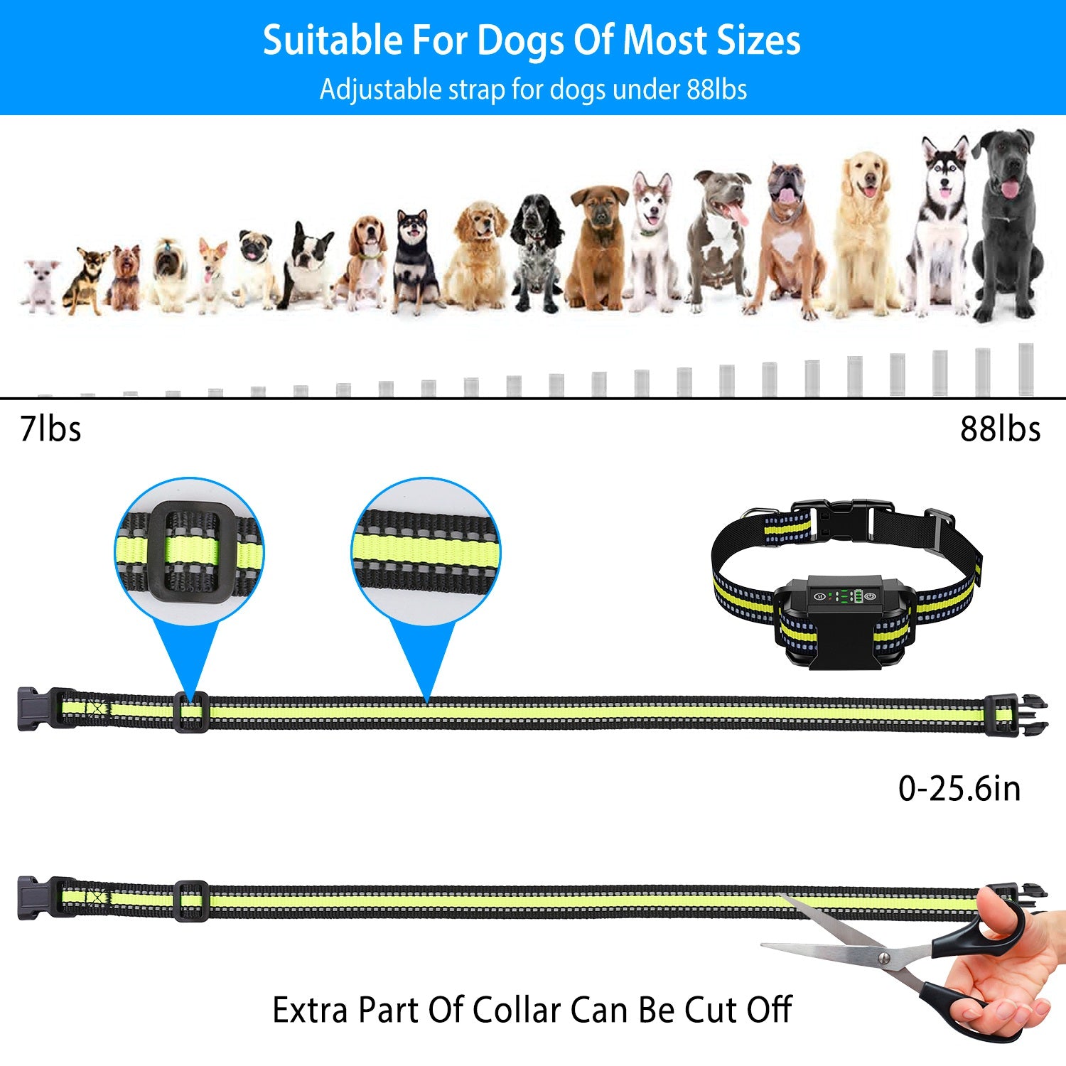 Rechargeable Dog Bark Collar with Waterproof Beep & Vibration Modes
