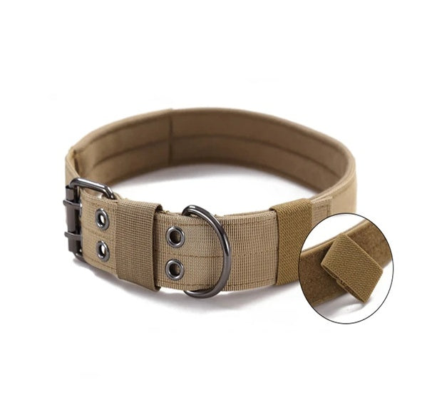 Heavy Duty Tactical Dog Collar Wide Nylon Military Style