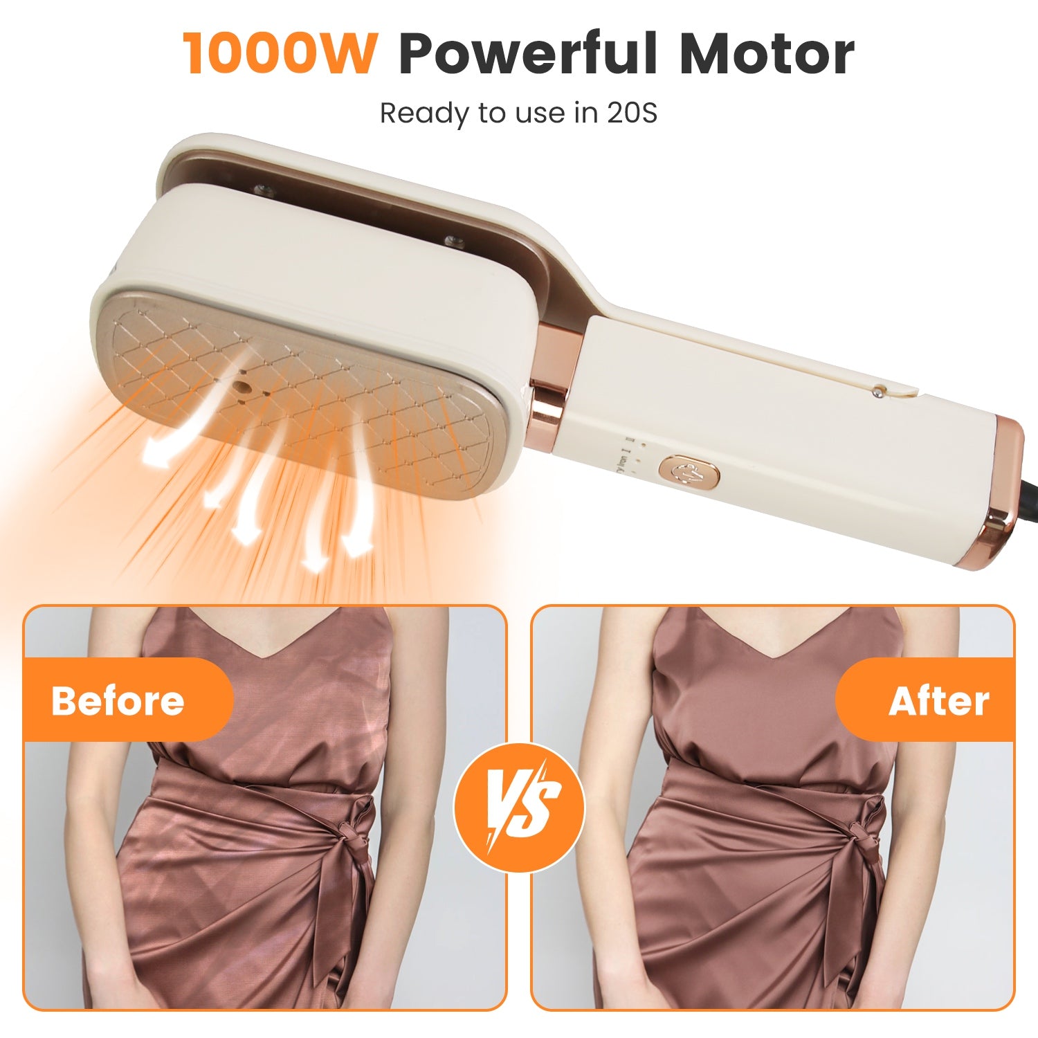 Powerful 3 in 1 Steam Iron Portable Travel Garment Steamer