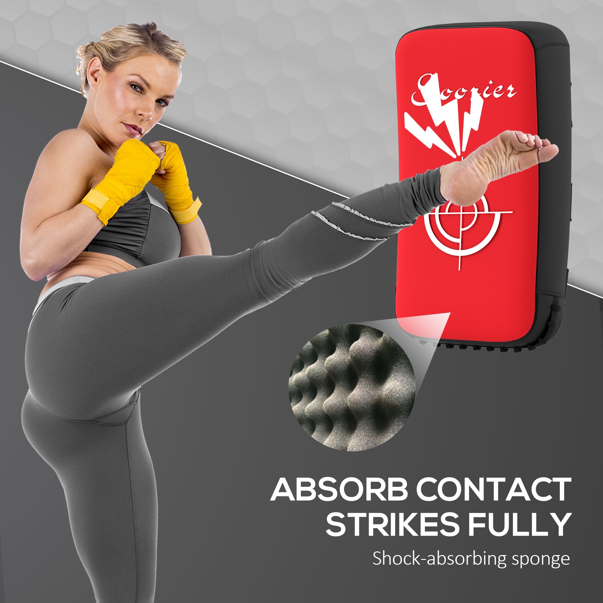 Muay Thai Kick Shield Punching Pad 16.5 Inch MMA Training Gear