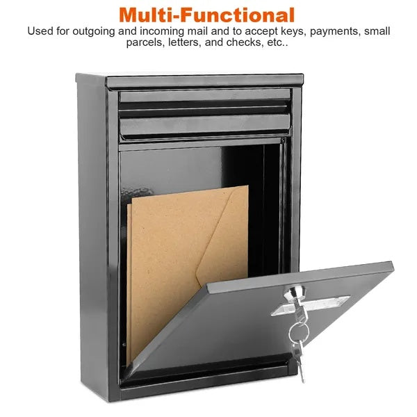 Secure Lockable Wall Mount Mailbox for Home & Office Use