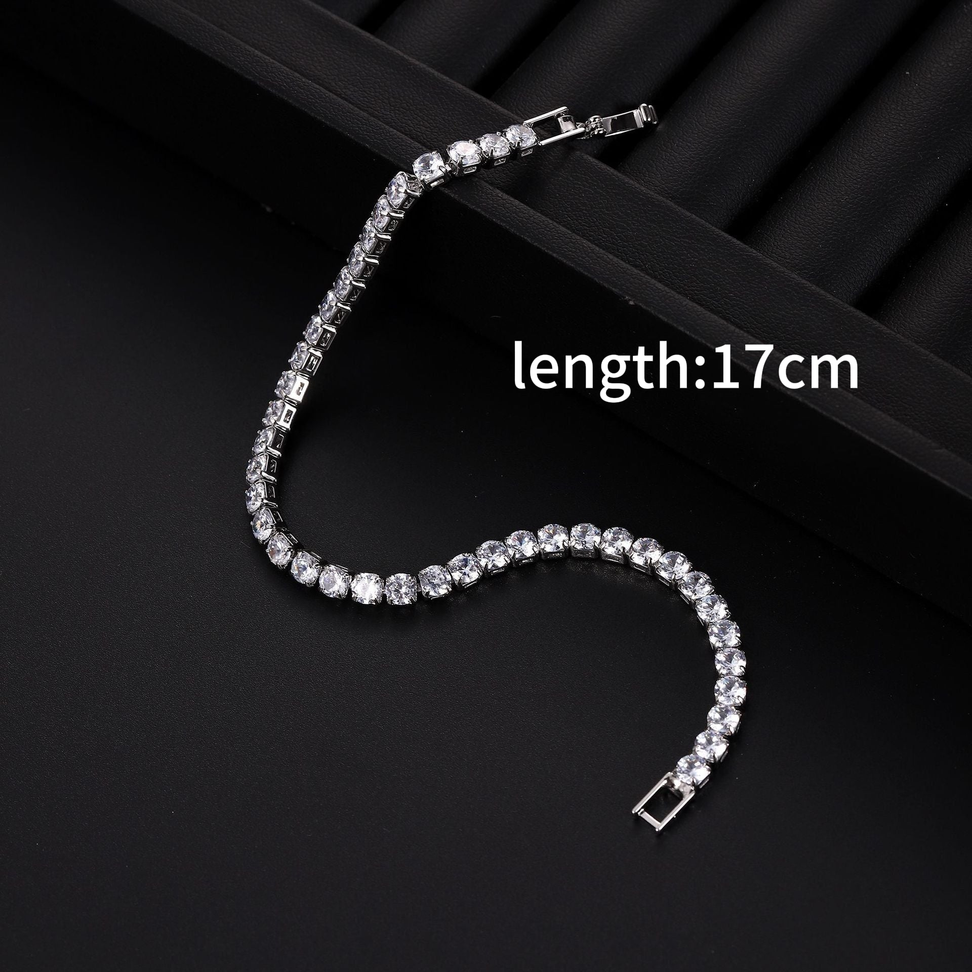 Luxury Zircon Bracelet Unisex Adjustable Elegant Daily Wear