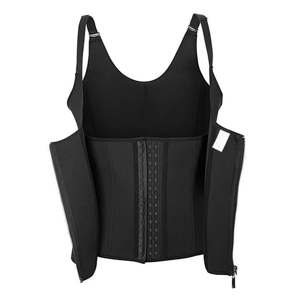 Zipper Waist Trainer Corset Tummy Control Shaper with Back Support