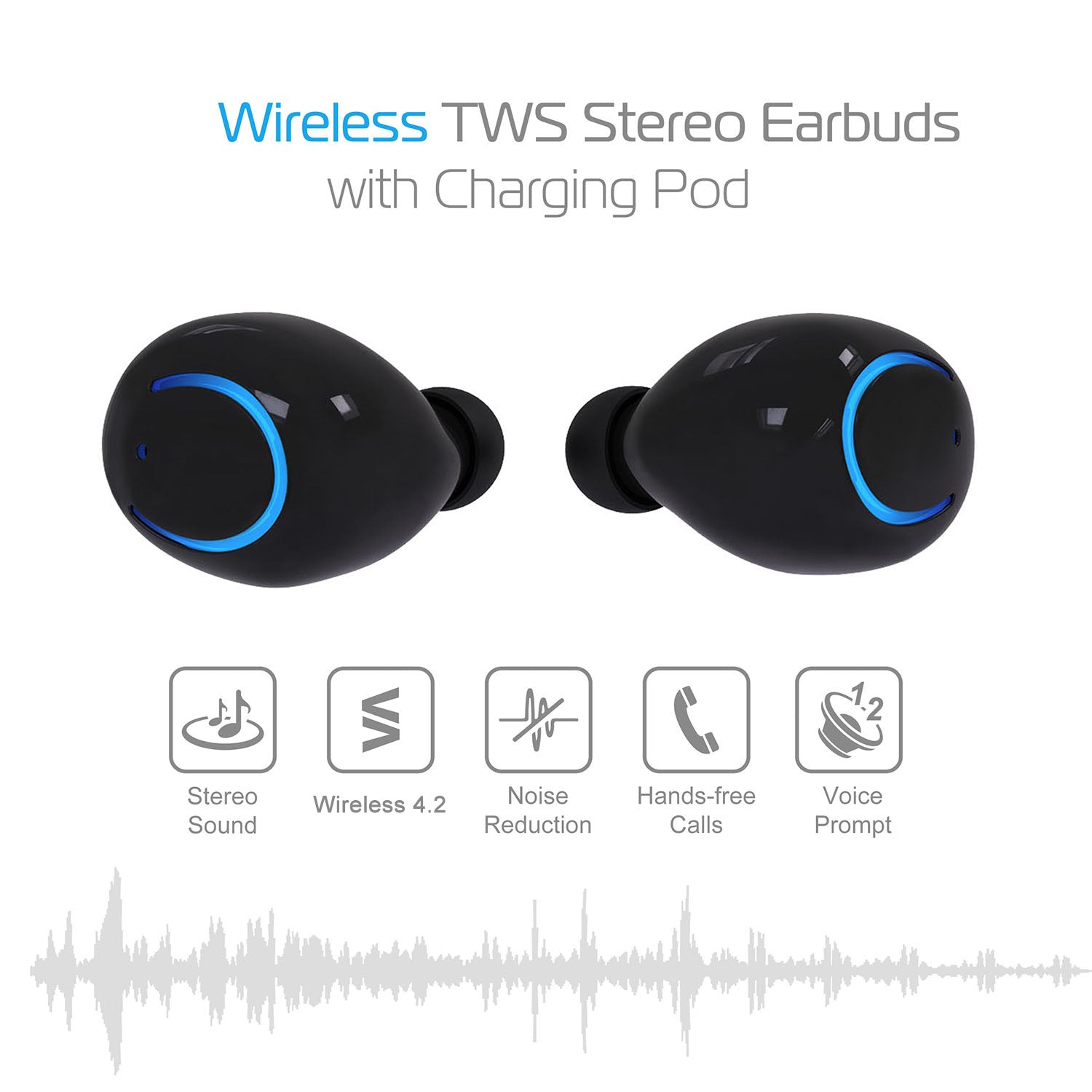 TWS Wireless Stereo Earbuds Bluetooth Headphones High Quality