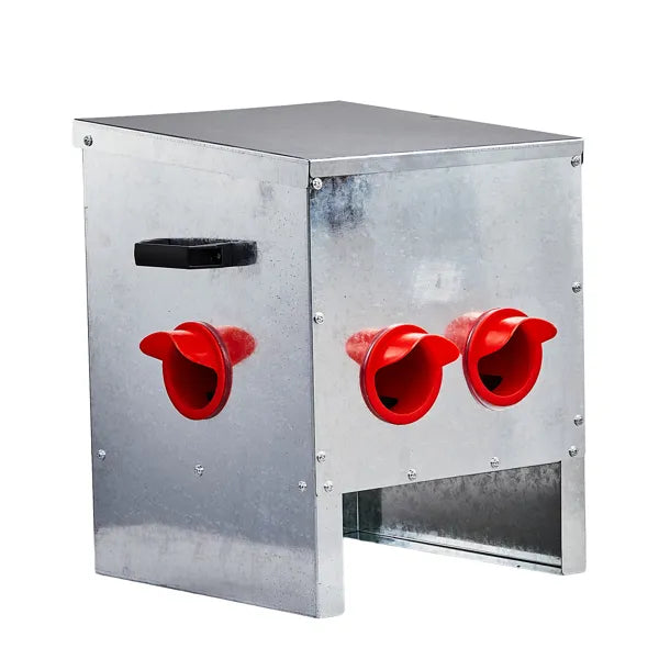 Automatic Chicken Feeder Rodent Proof Metal Poultry Feed Dispenser